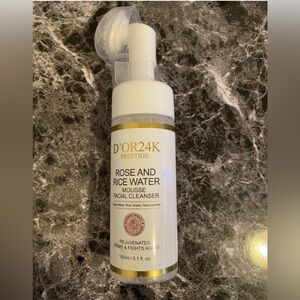 Prestige Rose and Rice Water Mousse Facial Cleanser - White/Gold